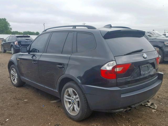 WBXPA93484WA30290 - 2004 BMW X3 3.0I BLACK photo 3