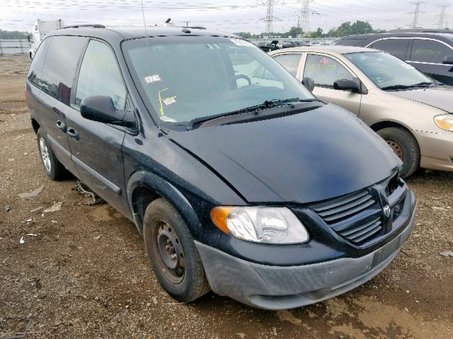 1D4GP25E37B258802 - 2007 DODGE CARAVAN SE BLACK photo 1