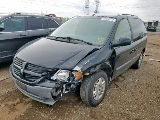 1D4GP25E37B258802 - 2007 DODGE CARAVAN SE BLACK photo 2