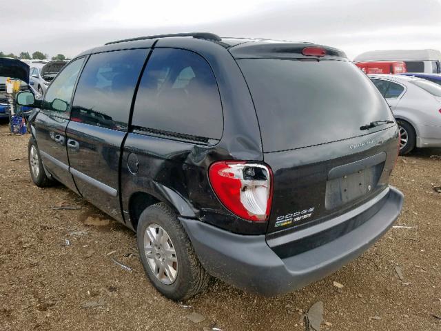 1D4GP25E37B258802 - 2007 DODGE CARAVAN SE BLACK photo 3