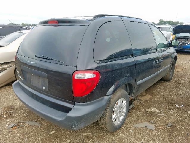 1D4GP25E37B258802 - 2007 DODGE CARAVAN SE BLACK photo 4