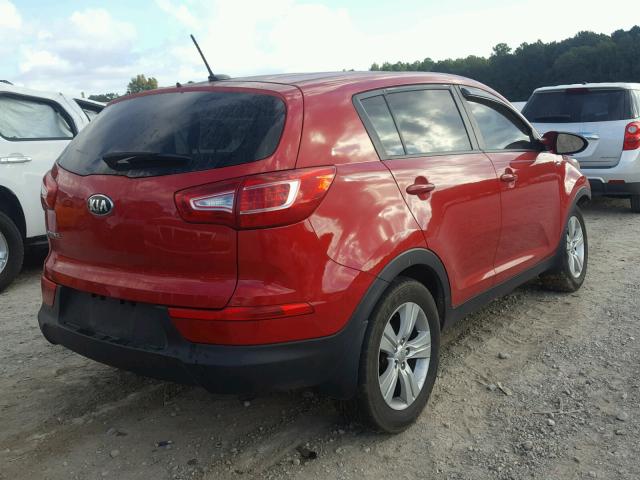 KNDPBCA23D7489145 - 2013 KIA SPORTAGE L RED photo 4