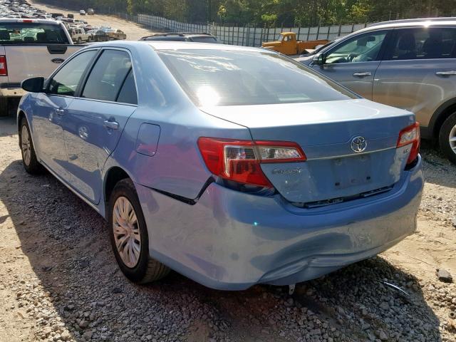 4T1BF1FK0CU624945 - 2012 TOYOTA CAMRY BASE BLUE photo 3