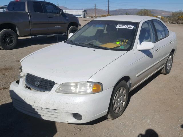 3N1CB51DX1L438523 - 2001 NISSAN SENTRA XE WHITE photo 2