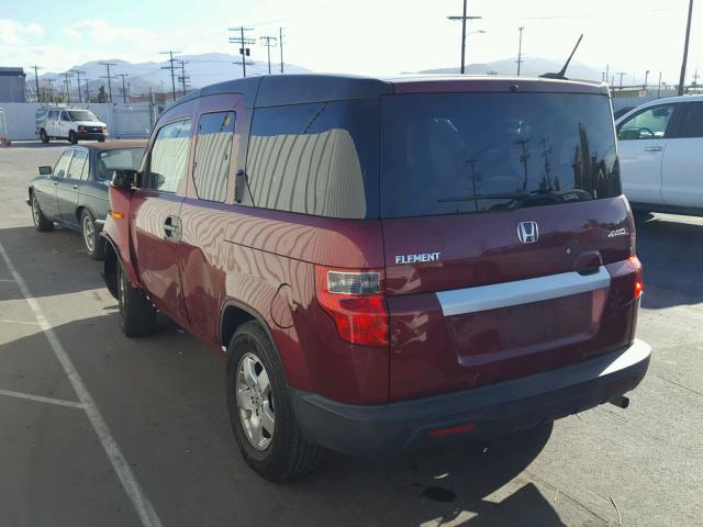 5J6YH2H72BL002577 - 2011 HONDA ELEMENT EX BURGUNDY photo 3