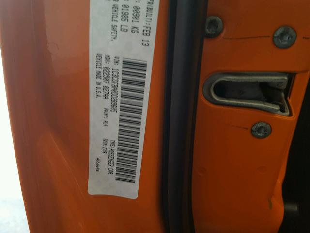 1C3CDFBA0DD289605 - 2013 DODGE DART SXT ORANGE photo 10