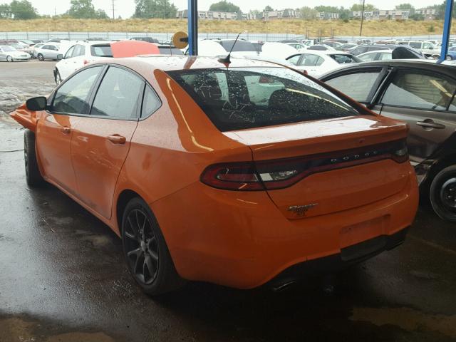 1C3CDFBA0DD289605 - 2013 DODGE DART SXT ORANGE photo 3