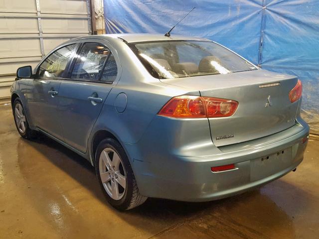 JA3AU26U88U026377 - 2008 MITSUBISHI LANCER ES BLUE photo 3