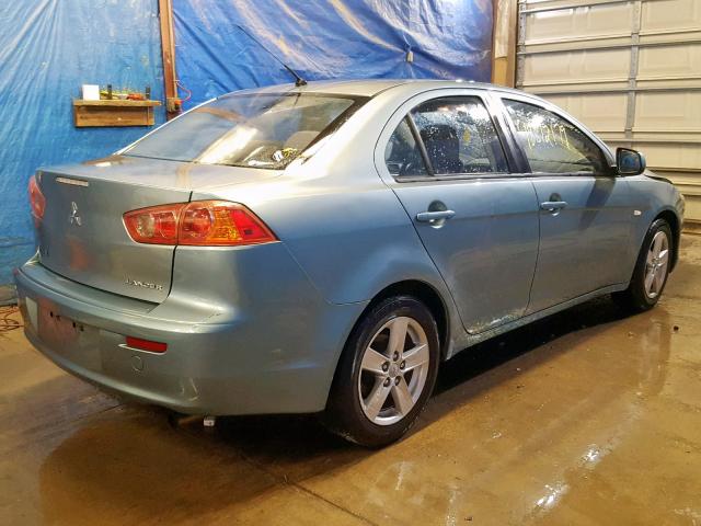 JA3AU26U88U026377 - 2008 MITSUBISHI LANCER ES BLUE photo 4