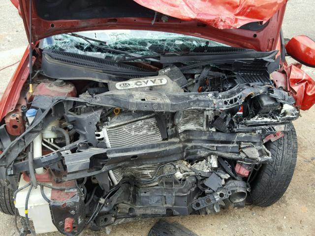 KNADE123386341379 - 2008 KIA RIO BASE ORANGE photo 7