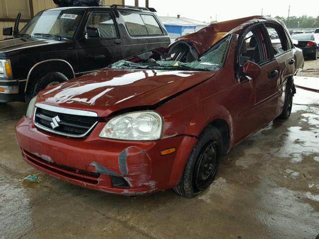 KL5JD56Z76K247594 - 2006 SUZUKI FORENZA RED photo 2