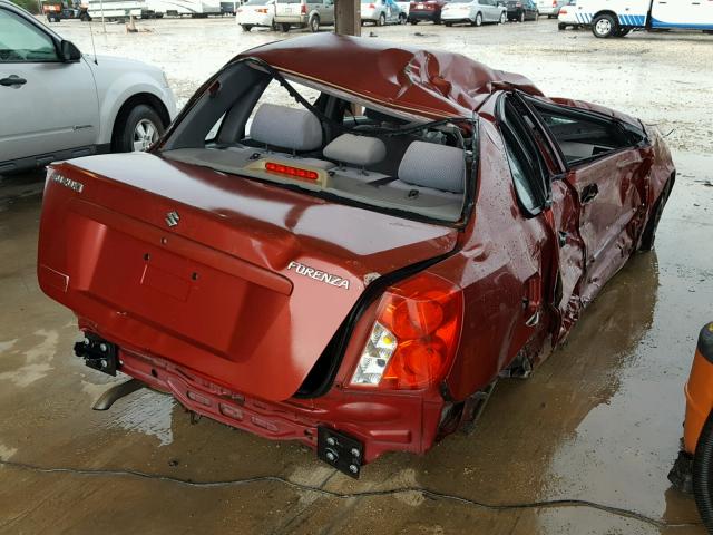 KL5JD56Z76K247594 - 2006 SUZUKI FORENZA RED photo 4