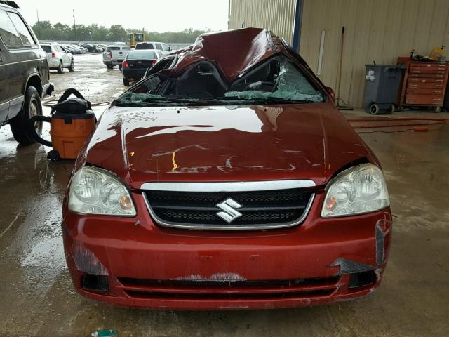 KL5JD56Z76K247594 - 2006 SUZUKI FORENZA RED photo 9