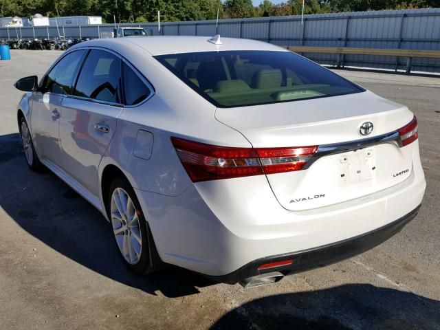 4T1BK1EB6DU018712 - 2013 TOYOTA AVALON BAS WHITE photo 3