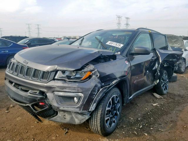 3C4NJDDB7KT739751 - 2019 JEEP COMPASS TR GRAY photo 2