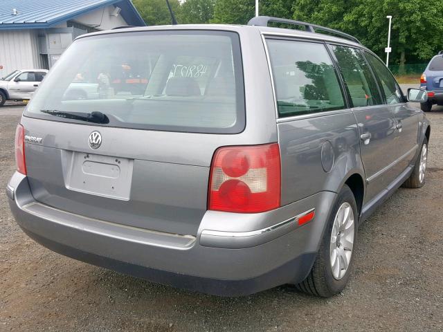 WVWVD63BX3E311582 - 2003 VOLKSWAGEN PASSAT GLS GRAY photo 4