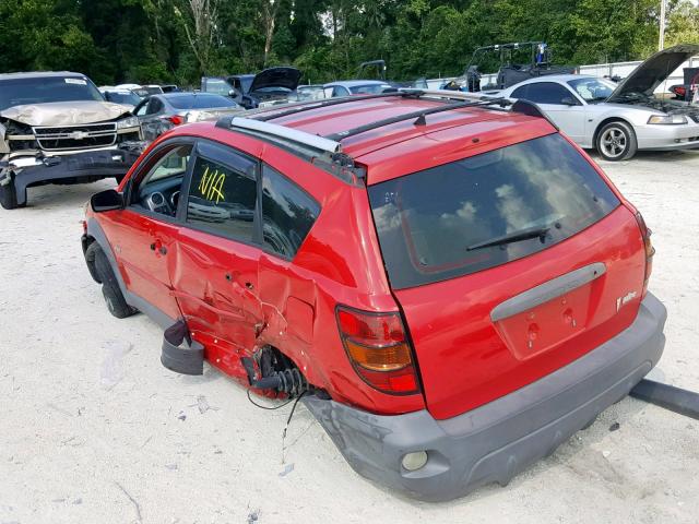 5Y2SL62894Z444503 - 2004 PONTIAC VIBE RED photo 3