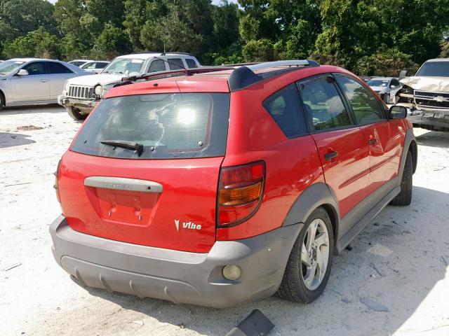 5Y2SL62894Z444503 - 2004 PONTIAC VIBE RED photo 4