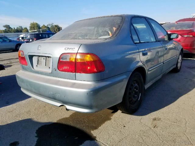 2HGEJ6611YH605465 - 2000 HONDA CIVIC BASE TEAL photo 4