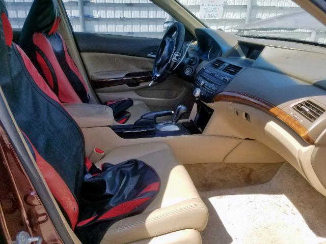 1HGCP26858A050160 - 2008 HONDA ACCORD EXL RED photo 5