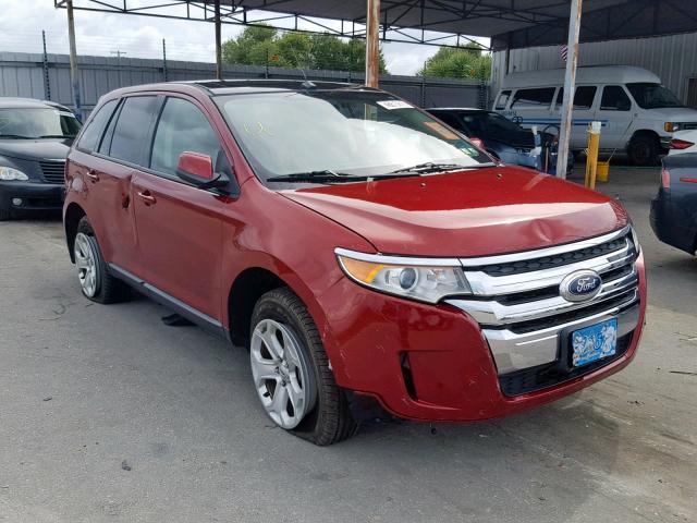 2FMDK4JCXDBA72271 - 2013 FORD EDGE SEL RED photo 1