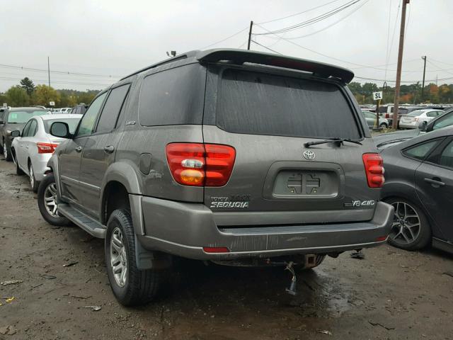 5TDBT48A53S191727 - 2003 TOYOTA SEQUOIA LI GRAY photo 3