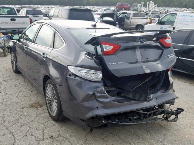 3FA6P0K97FR207615 - 2015 FORD FUSION TIT GRAY photo 3