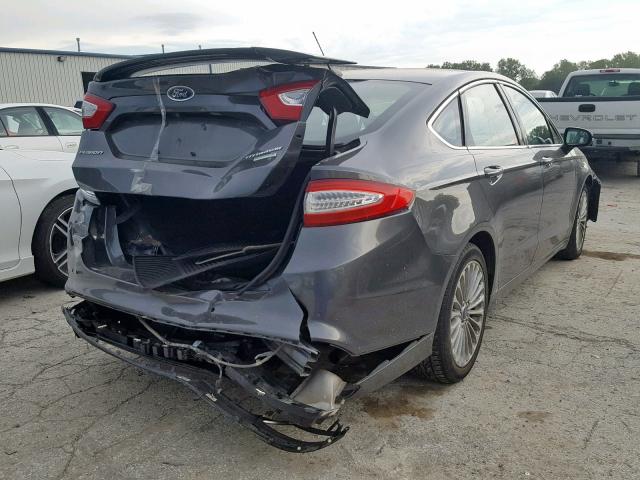 3FA6P0K97FR207615 - 2015 FORD FUSION TIT GRAY photo 4