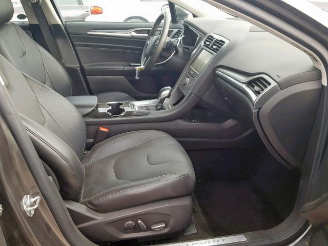 3FA6P0K97FR207615 - 2015 FORD FUSION TIT GRAY photo 5