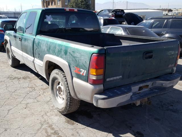 1GTEK19T1XE543745 - 1999 GMC NEW SIERRA GREEN photo 3