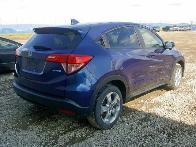 3CZRU6H55GM108842 - 2016 HONDA HR-V EX BLUE photo 4