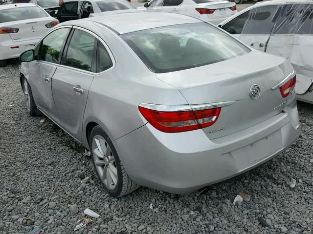 1G4PP5SK3C4145841 - 2012 BUICK VERANO SILVER photo 3