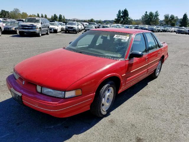 1G3WH54T7ND371287 - 1992 OLDSMOBILE CUTLASS SU RED photo 2
