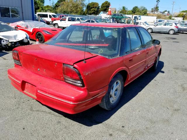 1G3WH54T7ND371287 - 1992 OLDSMOBILE CUTLASS SU RED photo 4