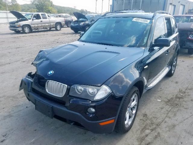 WBXPC93469WJ28538 - 2009 BMW X3 XDRIVE3 BLACK photo 2