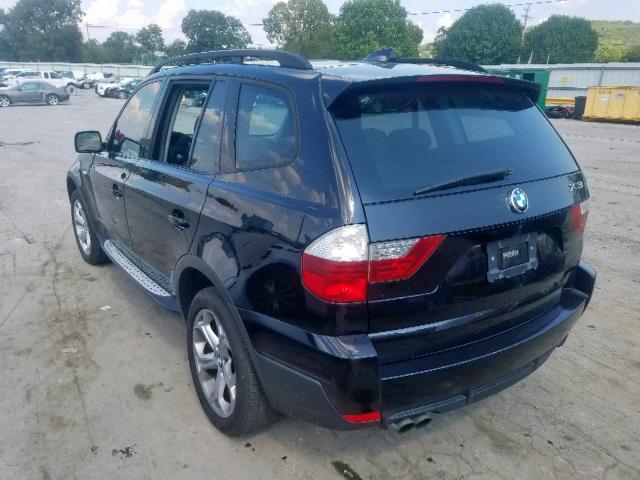 WBXPC93469WJ28538 - 2009 BMW X3 XDRIVE3 BLACK photo 3