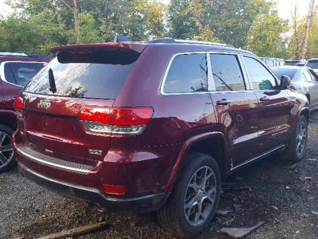 1C4RJFBT9JC165043 - 2018 JEEP GRAND CHER BURGUNDY photo 4