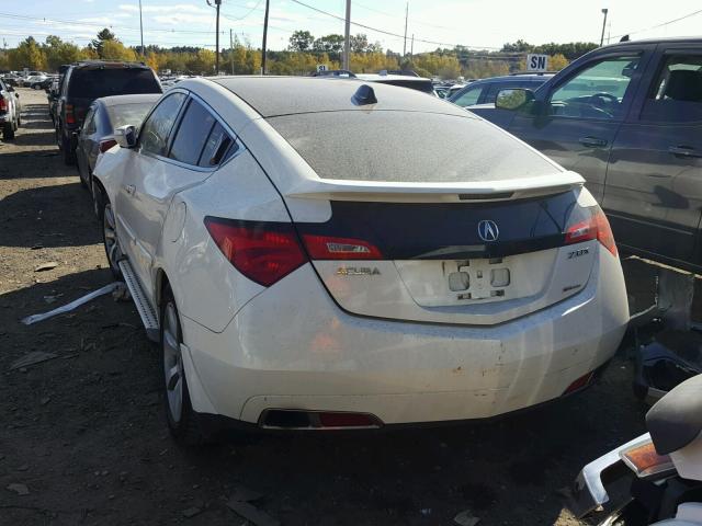 2HNYB1H46CH500586 - 2012 ACURA ZDX TECHNO WHITE photo 3