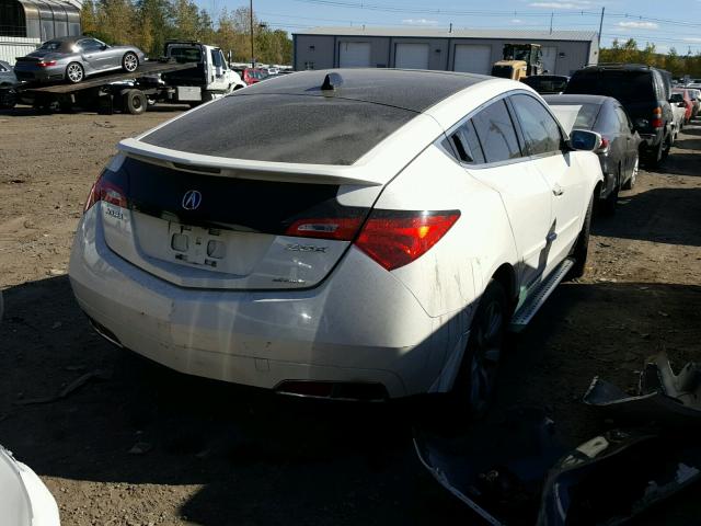 2HNYB1H46CH500586 - 2012 ACURA ZDX TECHNO WHITE photo 4