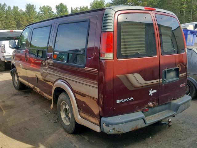 1GDFG15R1X1006019 - 1999 GMC SAVANA RV MAROON photo 3