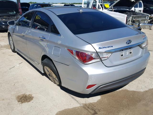 KMHEC4A46CA039675 - 2012 HYUNDAI SONATA HYB SILVER photo 3