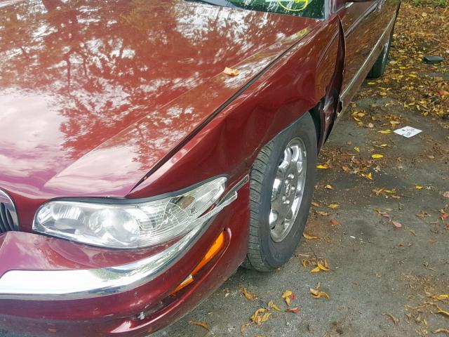 1G4CW54K124205905 - 2002 BUICK PARK AVENU BURGUNDY photo 9