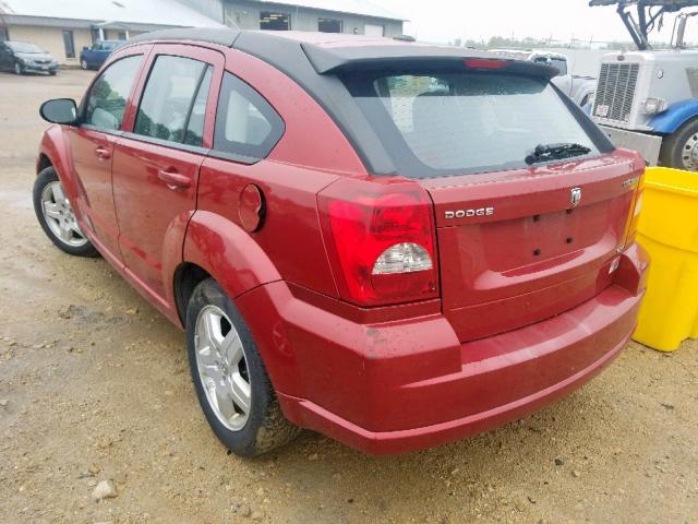 1B3HB48A39D112493 - 2009 DODGE CALIBER SX RED photo 3