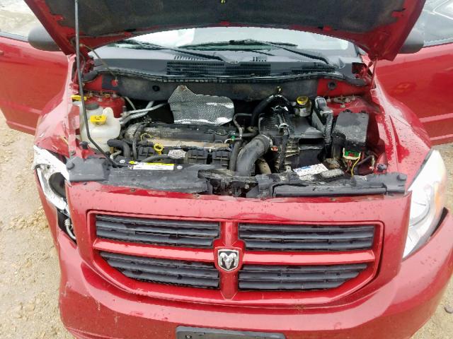 1B3HB48A39D112493 - 2009 DODGE CALIBER SX RED photo 7