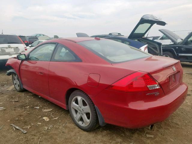 1HGCM81657A000018 - 2007 HONDA ACCORD EX RED photo 3