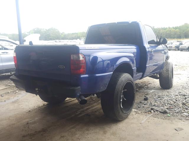 1FTYR10U34PA79839 - 2004 FORD RANGER BLUE photo 4