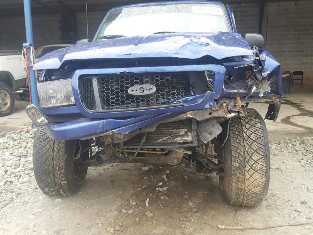 1FTYR10U34PA79839 - 2004 FORD RANGER BLUE photo 9