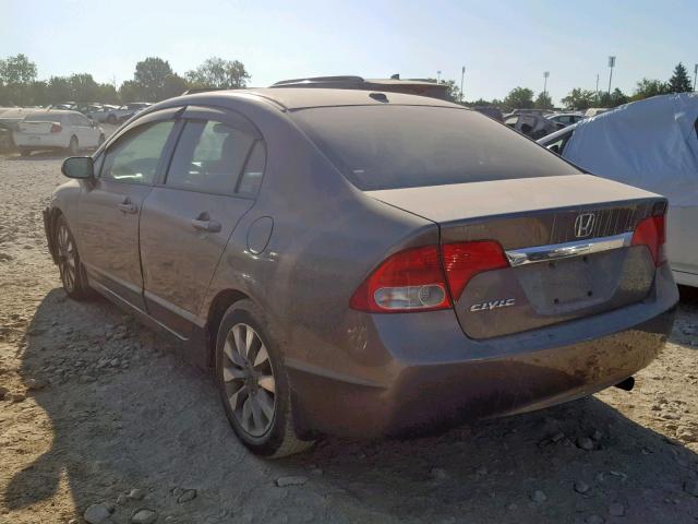 1HGFA16929L014028 - 2009 HONDA CIVIC EXL 灰色 照片 3