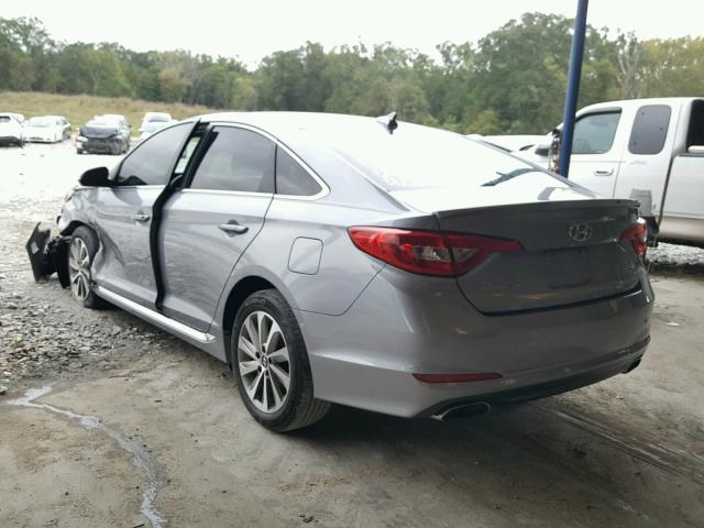 5NPE34AF2FH047193 - 2015 HYUNDAI SONATA SPO GRAY photo 3