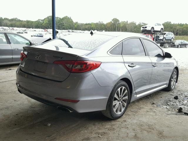 5NPE34AF2FH047193 - 2015 HYUNDAI SONATA SPO GRAY photo 4